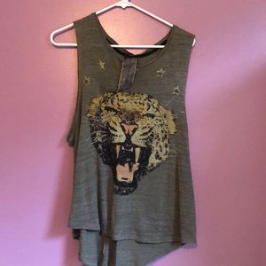 Olive green loose tank